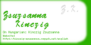 zsuzsanna kinczig business card